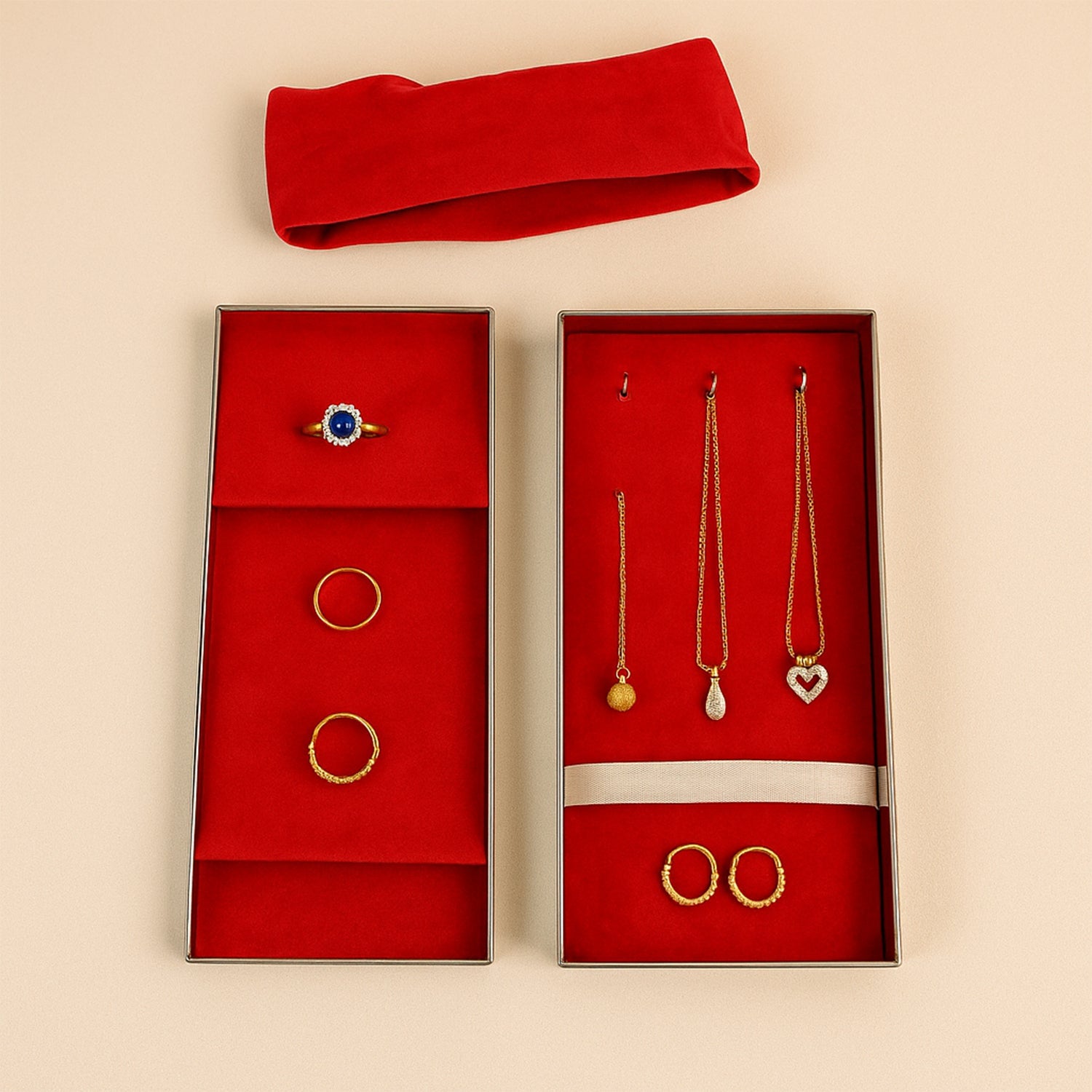 Red Velour Luxe Lock Box Red Velour Luxe Lock Box